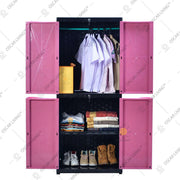 LEMARI PLASTIK - PLASTIC WARDROBE Lemari Plastik Sinbak Rak 4 Susun Motif | Plastic Wardrobe SINBAK OSCARLIVING