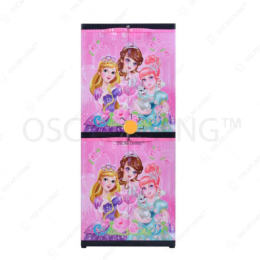 LEMARI PLASTIK - PLASTIC WARDROBE Lemari Plastik Sinbak Motif Princess | Plastic Wardrobe SINBAK OSCARLIVING