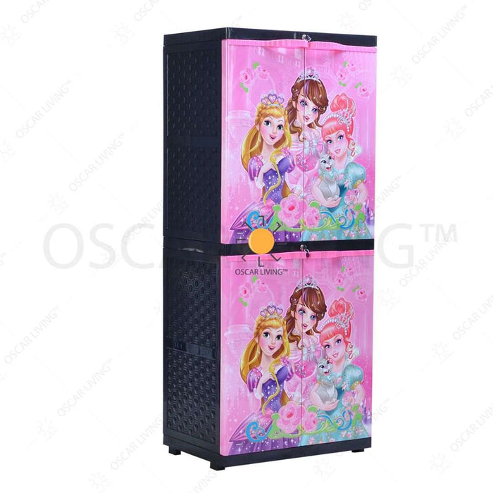LEMARI PLASTIK - PLASTIC WARDROBE Lemari Plastik Sinbak Motif Princess | Plastic Wardrobe SINBAK OSCARLIVING