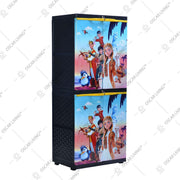 LEMARI PLASTIK - PLASTIC WARDROBE Lemari Plastik Sinbak Rak 4 Susun Motif Queen Ice | Plastic Wardrobe SINBAK OSCARLIVING