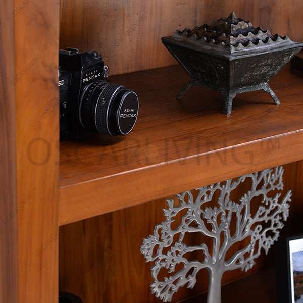 Bookself Rak Buku Mahogani OLIV RBS Hasibuan 4SSN | Bookshelf OLIV OSCARLIVING