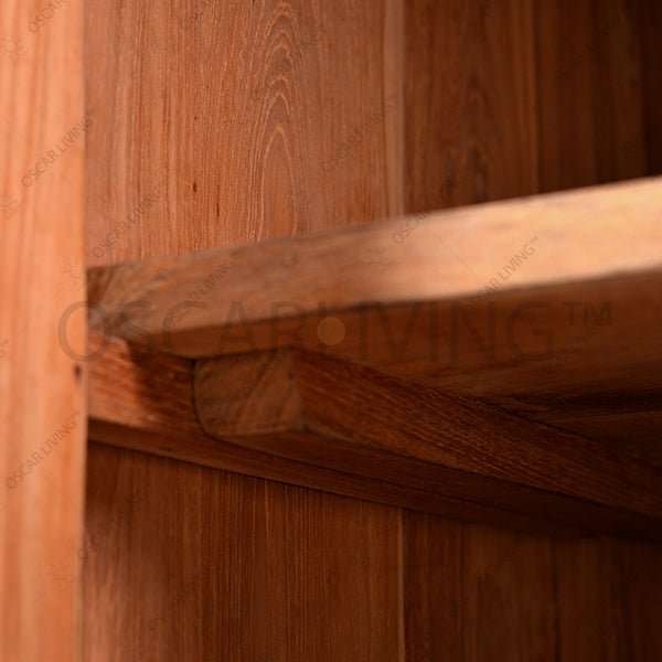 Bookself Rak Buku Jati OLIV RBS Hasibuan pintu geser | Bookshelf OLIV OSCARLIVING