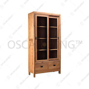 Bookself Rak Buku Jati OLIV RBS Hasibuan pintu geser | Bookshelf OLIV OSCARLIVING