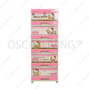 LEMARI PLASTIK - PLASTIC WARDROBE Lemari Plastik Napolly SFC2 Motif Helokity | Plastic Wardrobe NAPOLLY OSCARLIVING