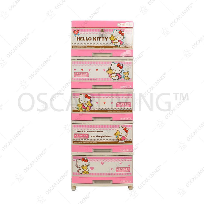 LEMARI PLASTIK - PLASTIC WARDROBE Lemari Plastik Napolly SFC2 Motif Helokity | Plastic Wardrobe NAPOLLY OSCARLIVING