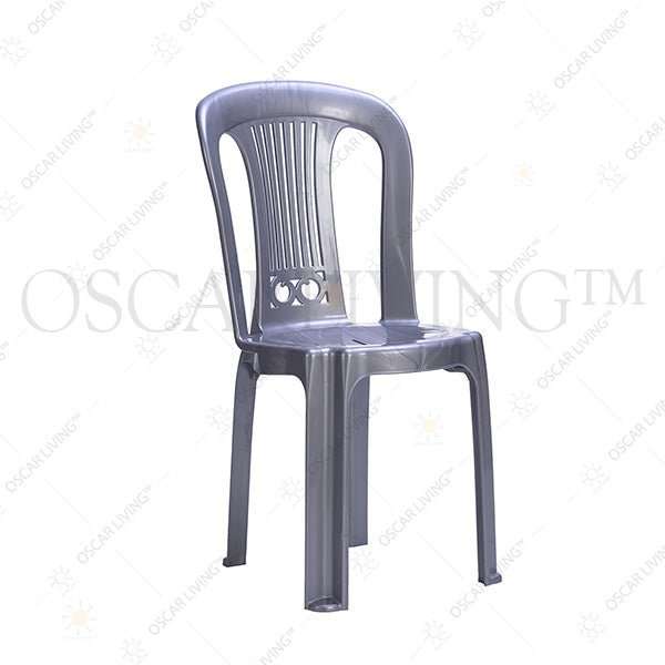 KURSI PLASTIK Kursi Teras Santai SL Plastik Luxury Silver | Terrace Chair SL PLASTIC OSCARLIVING