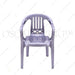 KURSI PLASTIK Kursi Teras Santai SL Plastik ITALIA Silver | Terrace Chair SL PLASTIC OSCARLIVING