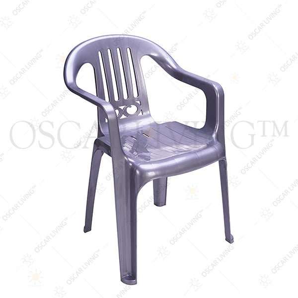 KURSI PLASTIK Kursi Teras Santai SL Plastik ITALIA Silver | Terrace Chair SL PLASTIC OSCARLIVING