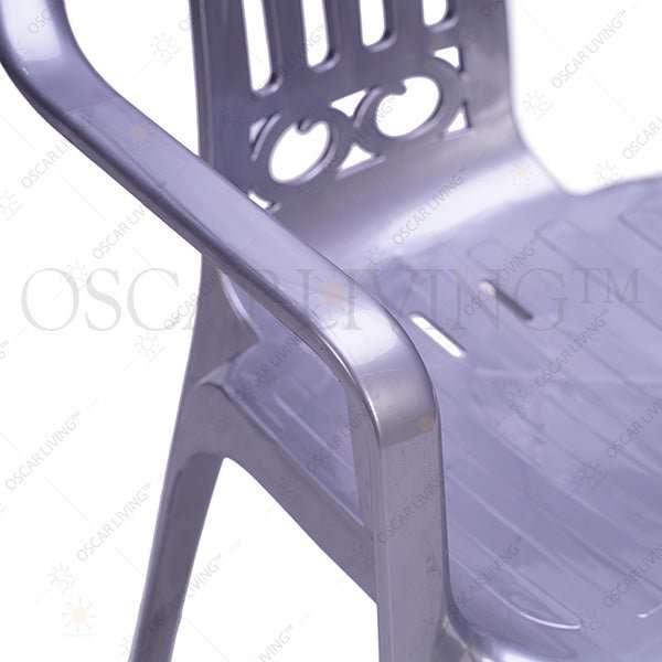 KURSI PLASTIK Kursi Teras Santai SL Plastik ITALIA Silver | Terrace Chair SL PLASTIC OSCARLIVING