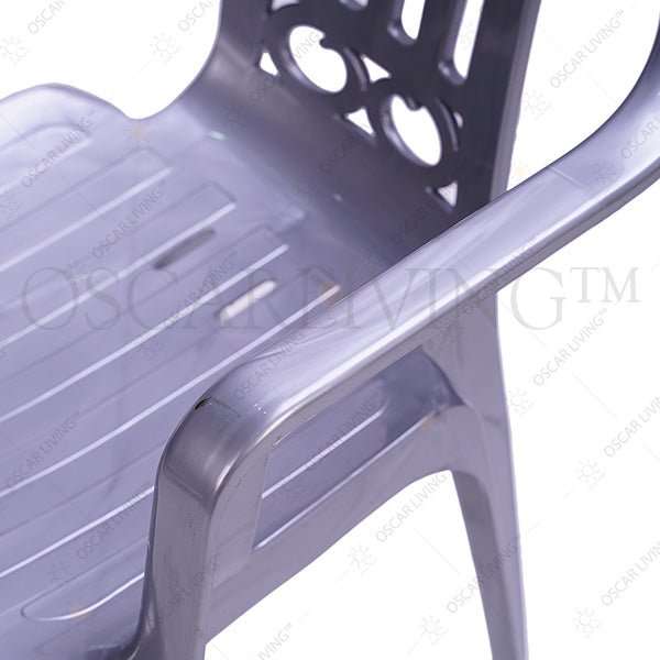 KURSI PLASTIK Kursi Teras Santai SL Plastik ITALIA Silver | Terrace Chair SL PLASTIC OSCARLIVING