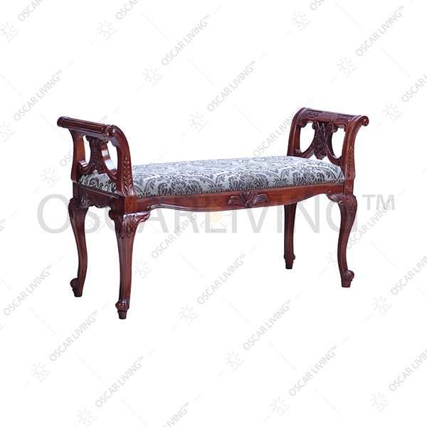 KURSI KAYU Kursi Panjang OLIV Stool Bengkok | RITZ Gallery OLIV OSCARLIVING