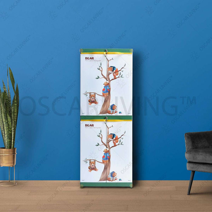 LEMARI PLASTIK - PLASTIC WARDROBE Lemari Plastik Sinbak Mini 4 Susun Motif | Plastic Wardrobe SINBAK OSCARLIVING