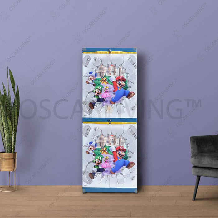 LEMARI PLASTIK - PLASTIC WARDROBE Lemari Plastik Sinbak Mini 4 Susun Motif | Plastic Wardrobe SINBAK OSCARLIVING