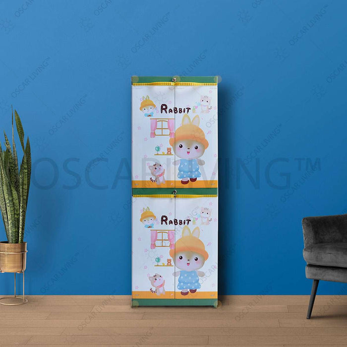 LEMARI PLASTIK - PLASTIC WARDROBE Lemari Plastik Sinbak Mini 4 Susun Motif | Plastic Wardrobe SINBAK OSCARLIVING