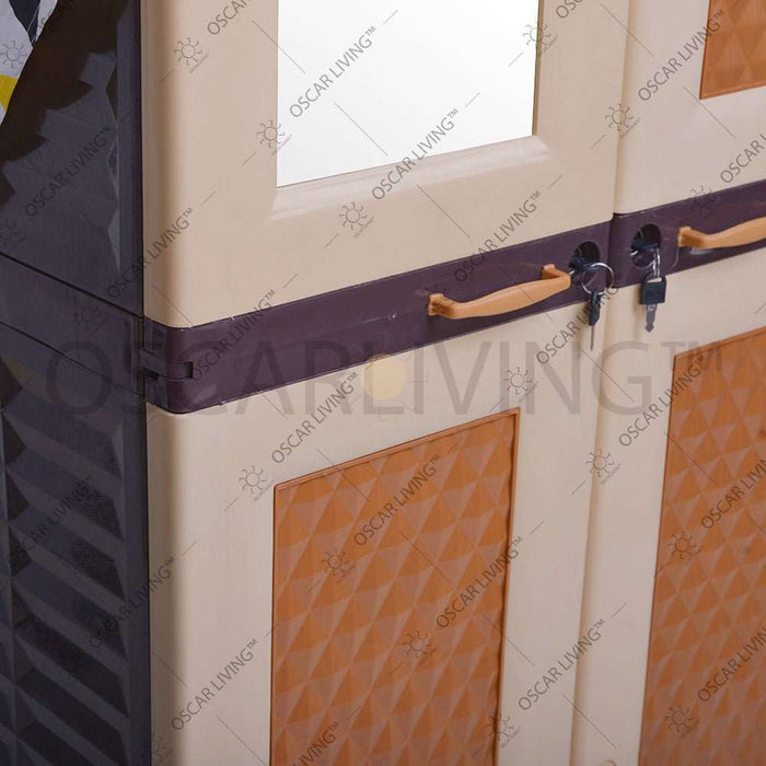 LEMARI PLASTIK - PLASTIC WARDROBE Lemari Plastik Gantung Tabitha Cortez 2 Pintu + Cermin TABITHA OSCARLIVING