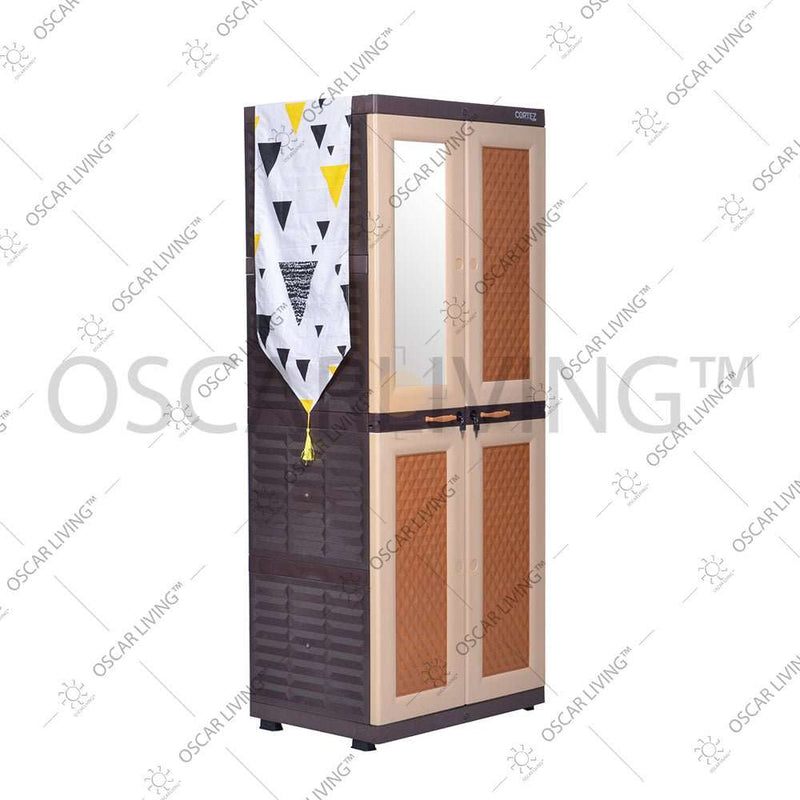 LEMARI PLASTIK - PLASTIC WARDROBE Lemari Plastik Gantung Tabitha Cortez 2 Pintu + Cermin TABITHA OSCARLIVING