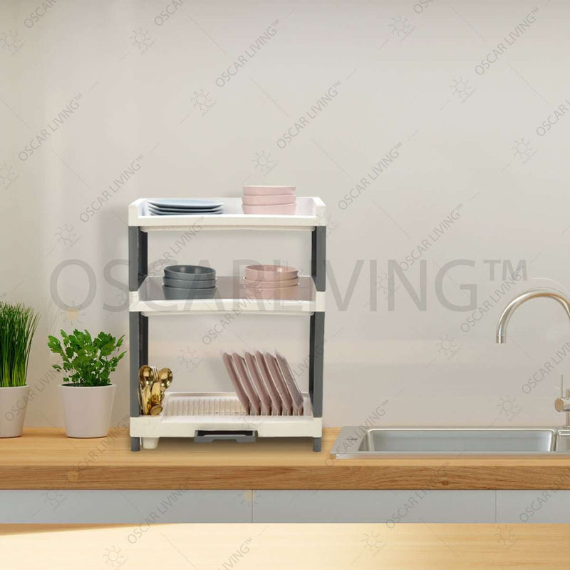 RAK PIRING - DISH RACK Rak Piring Plastik Tabitha RPST 3 Susun | Dish Rack TABITHA OSCARLIVING