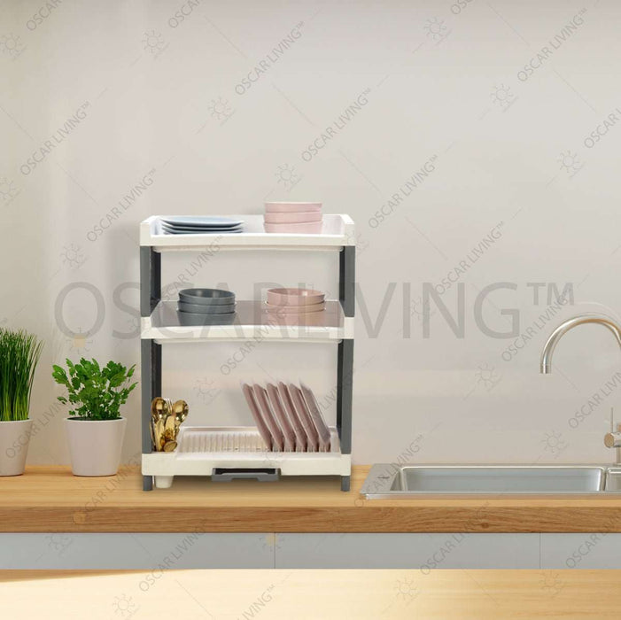 RAK PIRING - DISH RACK Rak Piring Plastik Tabitha RPST 3 Susun | Dish Rack TABITHA OSCARLIVING