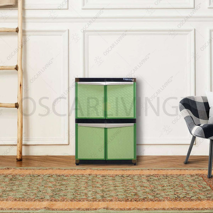 LEMARI PLASTIK - PLASTIC WARDROBE Lemari Plastik Tabitha Motif Anyam | Plastic Wardrobe TABITHA OSCARLIVING