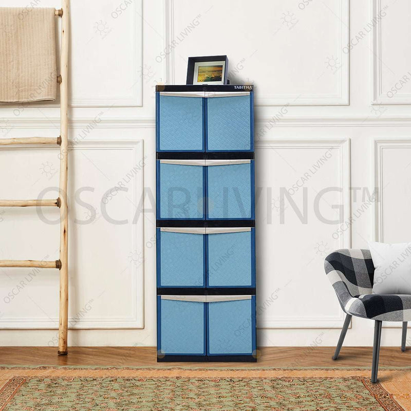 LEMARI PLASTIK - PLASTIC WARDROBE Lemari Plastik Tabitha Motif Anyam | Plastic Wardrobe TABITHA OSCARLIVING