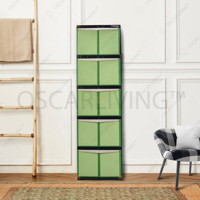 LEMARI PLASTIK - PLASTIC WARDROBE Lemari Plastik Tabitha Motif Anyam | Plastic Wardrobe TABITHA OSCARLIVING