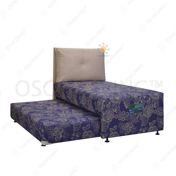 KASUR 2IN1 - 2IN1 BEDSET Kasur Springbed Valeo 2in1 SuperKoil HB Boston Cream | Fullset VALEO OSCARLIVING