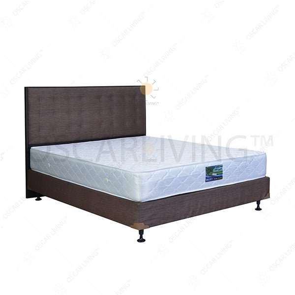 KASUR - SPRINGBED Kasur Springbed Valeo Superkoil HB NYC Brown | Fullset NYC VALEO OSCARLIVING