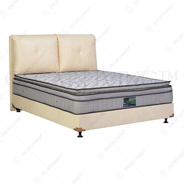 KASUR - SPRINGBED Kasur Springbed Valeo SuperKoil PlushTop PillowTop HB Boston Cream | Fullset Kozo VALEO OSCARLIVING