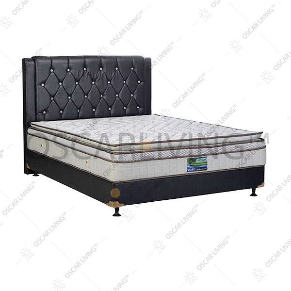 KASUR - SPRINGBED Kasur Springbed Valeo SuperKoil PlushTop PillowTop HB Premium Oxford | Fullset Oreo VALEO OSCARLIVING