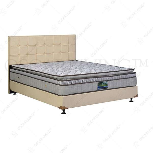 KASUR - SPRINGBED Kasur Springbed Valeo SuperKoil PlushTop PillowTop HB Sydney Cream | Fullset Kozo VALEO OSCARLIVING