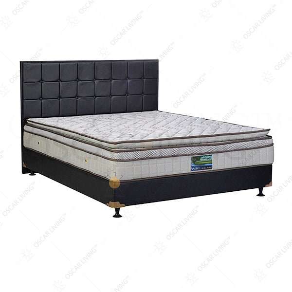 KASUR - SPRINGBED Kasur Springbed Valeo SuperKoil PlushTop PillowTop HB Sydney | Fullset Oreo VALEO OSCARLIVING
