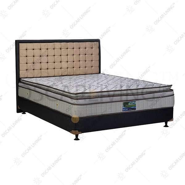 KASUR - SPRINGBED Kasur Springbed Valeo SuperKoil PlushTop PillowTop HB Victoria | Fullset Oreo VALEO OSCARLIVING