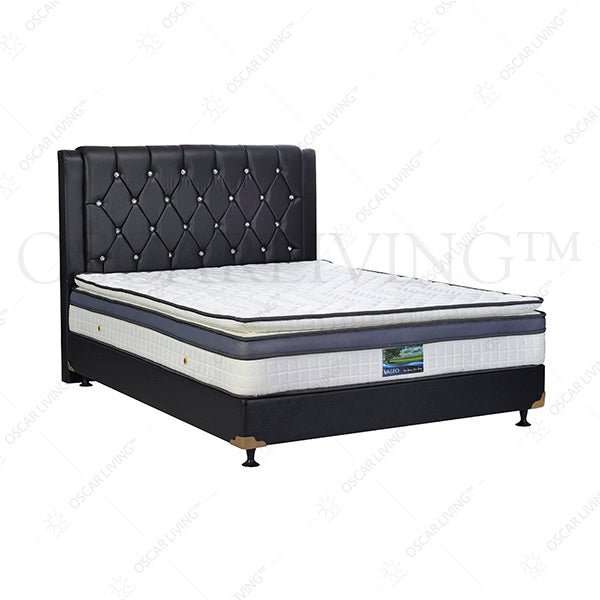 KASUR - SPRINGBED Kasur Springbed Valeo SuperKoil PlushTop PillowTop HB Premium Oxford | Fullset Oreo VALEO OSCARLIVING