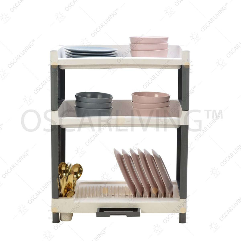 RAK PIRING - DISH RACK Rak Piring Plastik Tabitha RPST 3 Susun | Dish Rack TABITHA OSCARLIVING